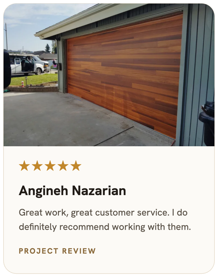 Angineh Nazarian review for Schneider Garage Door